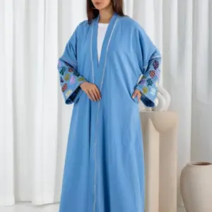 Coral Abaya – Baby Blue