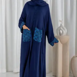 Coral Abaya – Navy
