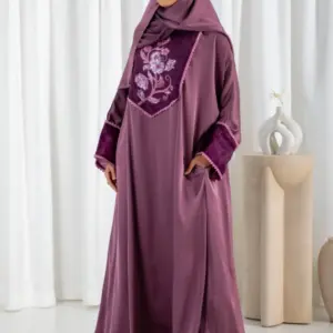 Rose Abaya Set – Mauve Taupe