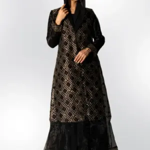 Aztec Long Jacket – Black