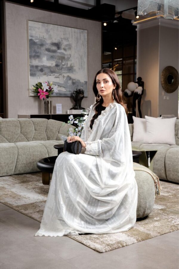 Cheryl Knot Abaya – Off White - Image 3