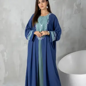 Creeper Layer Abaya – Baby Blue