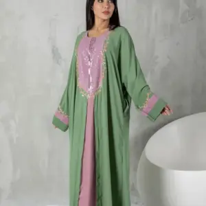Creeper Layer Abaya – Lemon