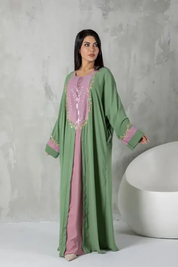 Creeper Layer Abaya – Lemon