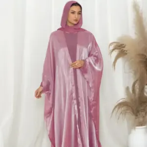 Glitzy Knot Abaya Set- Pink