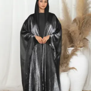 Glitzy Knot Abaya Set- Black