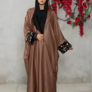 Warda Knot Abaya - BROWN