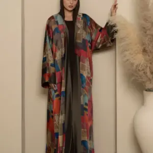 Saadri Kimono – Red multi