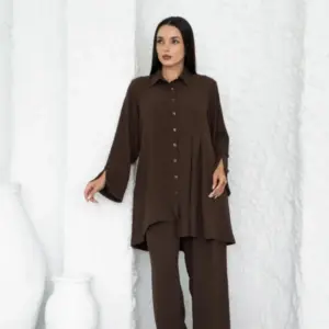Pleat Co-ord – Coffee