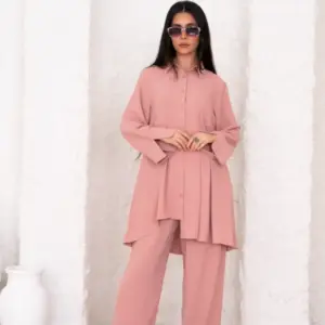 Pleat Co-ord – Dusty Pink