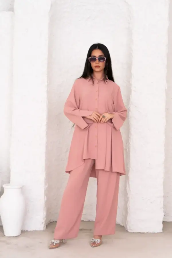 Pleat Co-ord – Dusty Pink