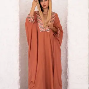 Sachee Knot Abaya – Peach
