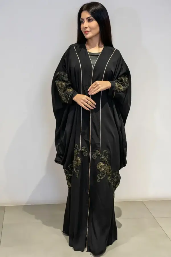 Drape Knot Abaya – Black