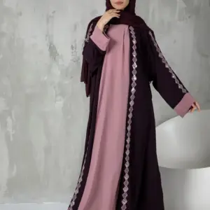 Duo-Chrome Abaya – Plum