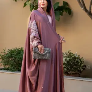 EMB Knot Abaya – Onion