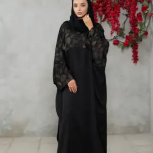 Ebony-Abaya-–-Black-green