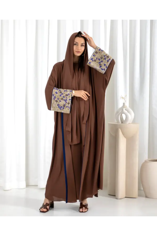 Embellished Kimono - coffee