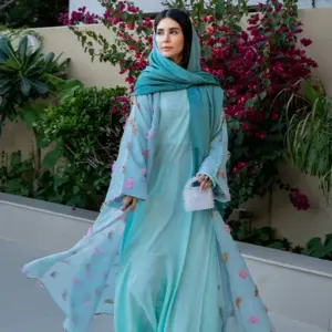 Feather Kimono – Baby Blue
