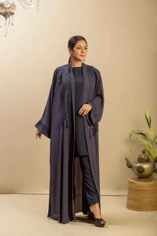 Sequin Kimono - Navy