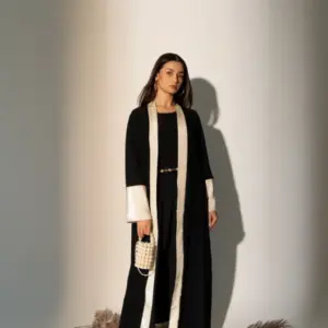 Jacquard Abaya- Black