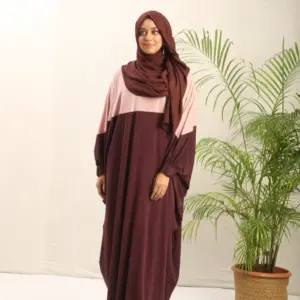 Jersey Abaya – Burgundy Pink