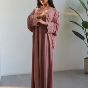 Maxi Drape Abaya – Pink
