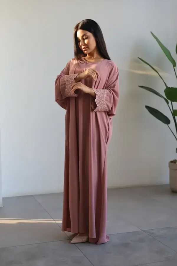 Maxi Drape Abaya – Pink