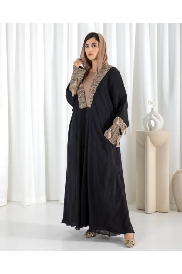 Tassel Kimono - Charcoal