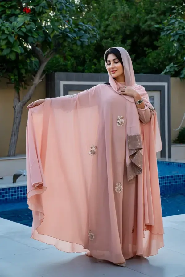 EMB Cape Gown – Peach